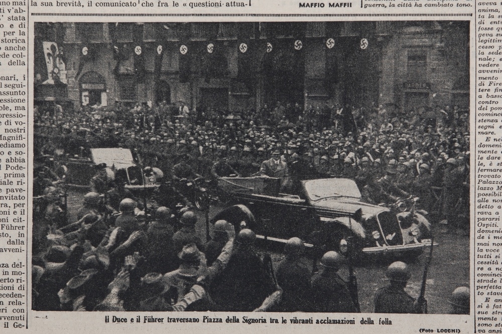 La  visita di Hitler a Firenze nel 1938 agli Uffizi