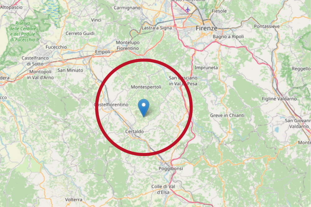 Terremoto a Certaldo: scossa nella notte di 3.1