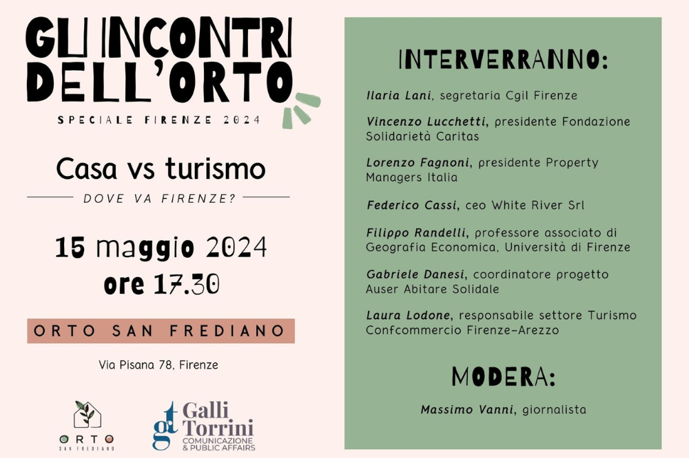 Elezioni Firenze, al via “Gli Incontri dell'Orto“: dibattiti sui temi della città