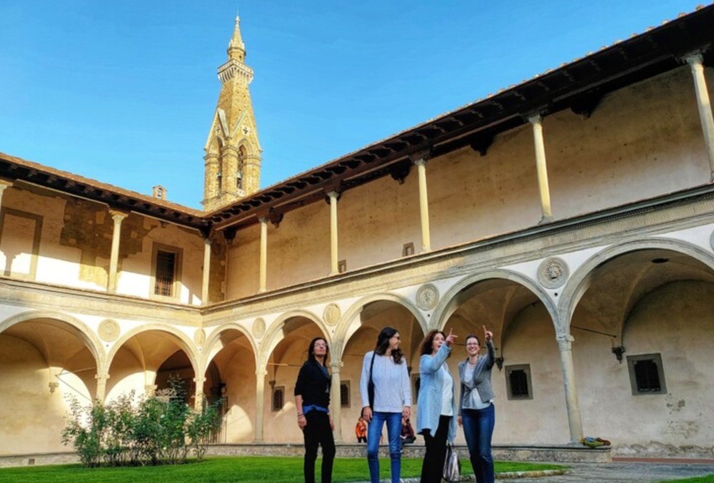 In Santa Croce a Firenze lettura de I Promessi Sposi
