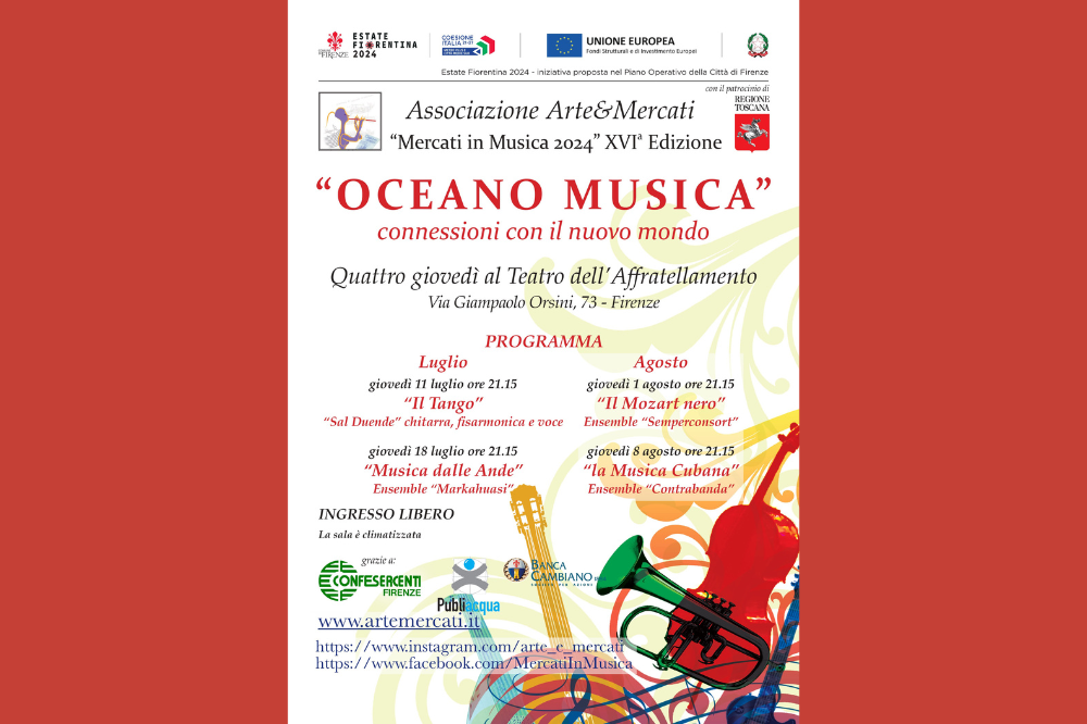 “Oceano Musica”: un viaggio tra le sonorità e la storia musicale del nuovo mondo