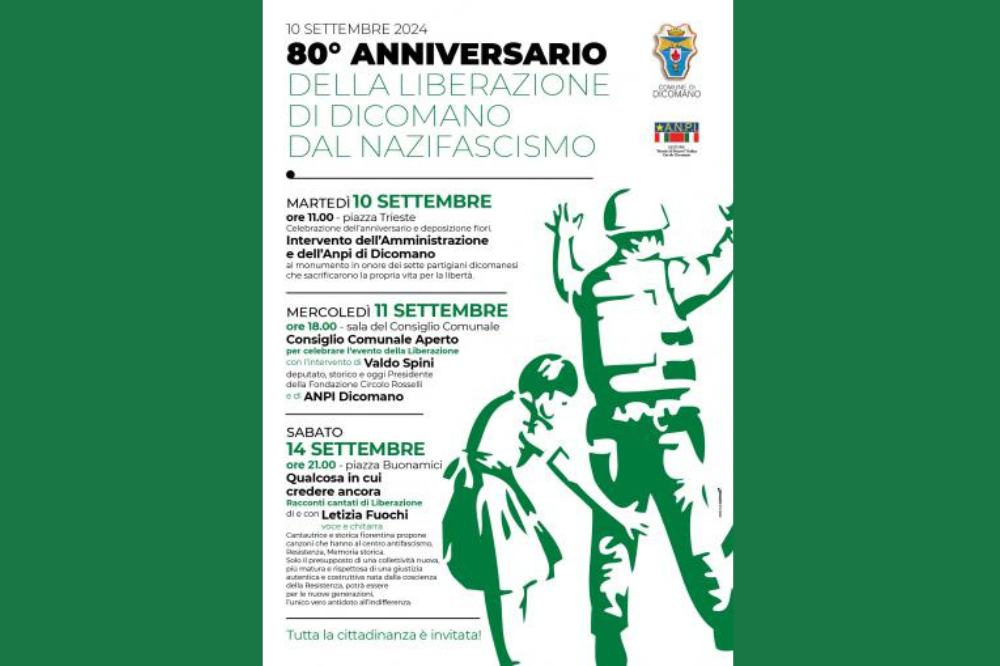 A Dicomano eventi per l'80mo anniversario della liberazione