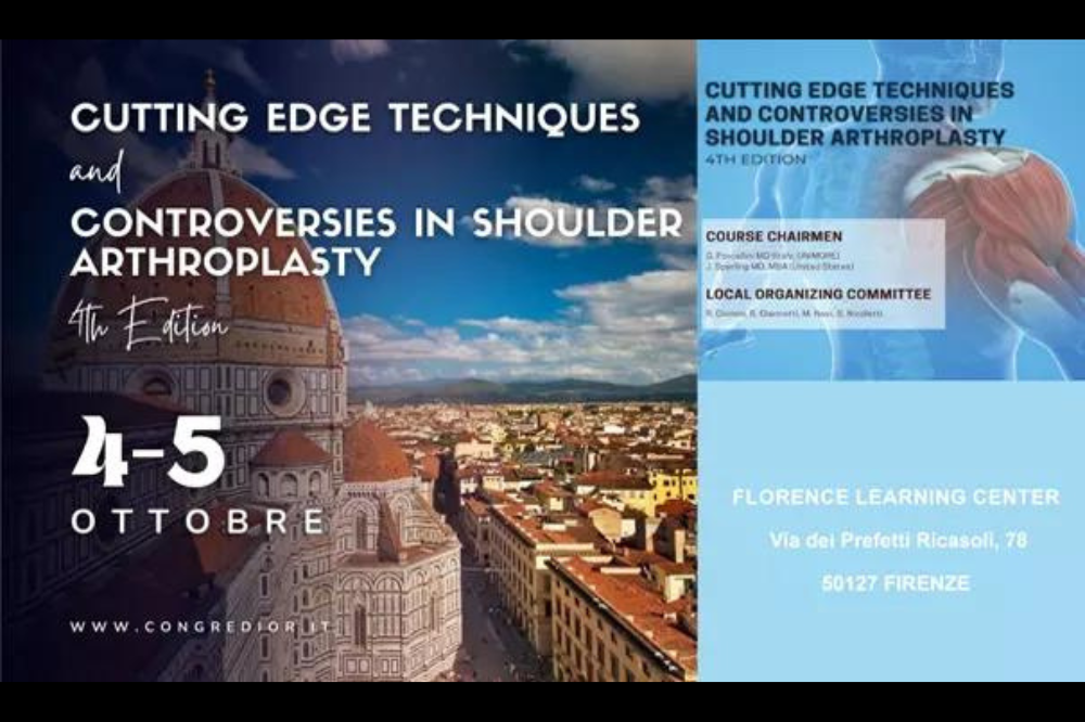 A Firenze gli esperti mondiali di chirurgia protesica alla spalla