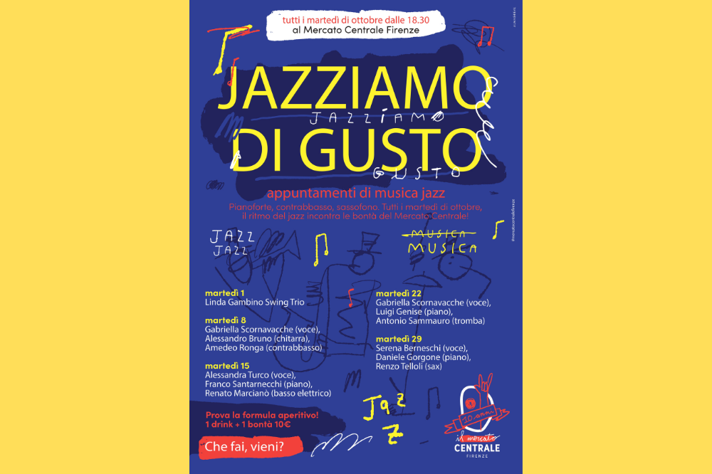 Firenze, aperitivo col jazz al Mercato Centrale: ecco le serate “Jazziamo di gusto”