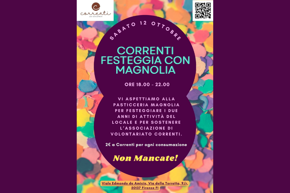 La pasticceria Magnolia compie due anni e li festeggia assieme all’associazione di volontariato Correnti