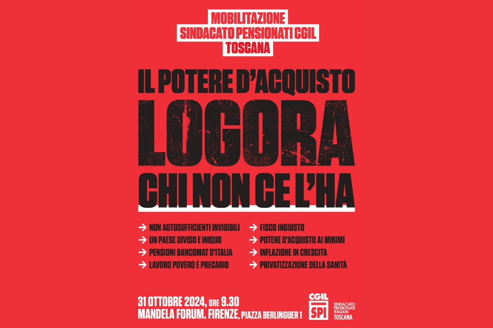 La Cgil annuncia una mobilitazione dei pensionati per il 31 ottobre