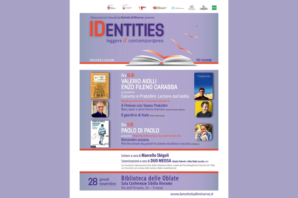 'ID Entities, leggere il contemporaneo', alle Oblate il 28/11