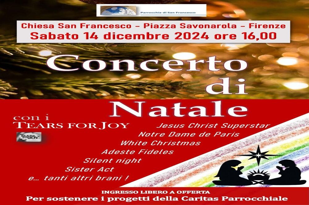 Concerto di Natale alla Chiesa di San Francesco a Firenze a favore della Caritas Parrocchiale