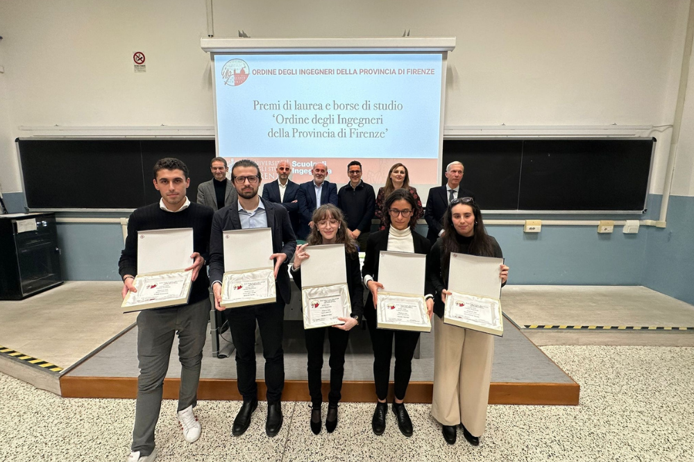 Università, dal simulatore per motociclisti alla gestione dei rifiuti sanitari: ecco i vincitori dei premi e borse di studio dell’Ordine degli Ingegneri di Firenze