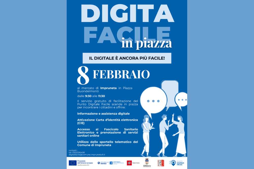 Impruneta porta il servizio “Digita Facile” in piazza Buondelmonti