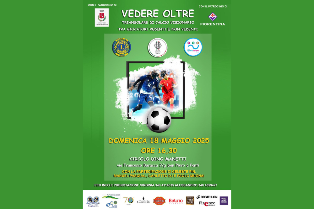 “VEDERE OLTRE”  Un triangolare di calcio visionario (visiball) tra giocatori vedenti e non vedenti