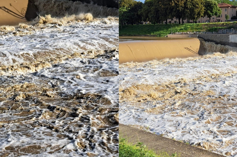 Avvistata ieri della schiuma bianca in Arno