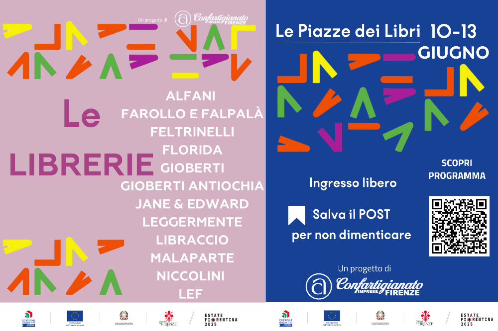 Le piazze fiorentine tornano a riempirsi di libri: dal 10 al 13 giugno c'è la rassegna per la cultura diffusa ‘Piazze dei Libri’