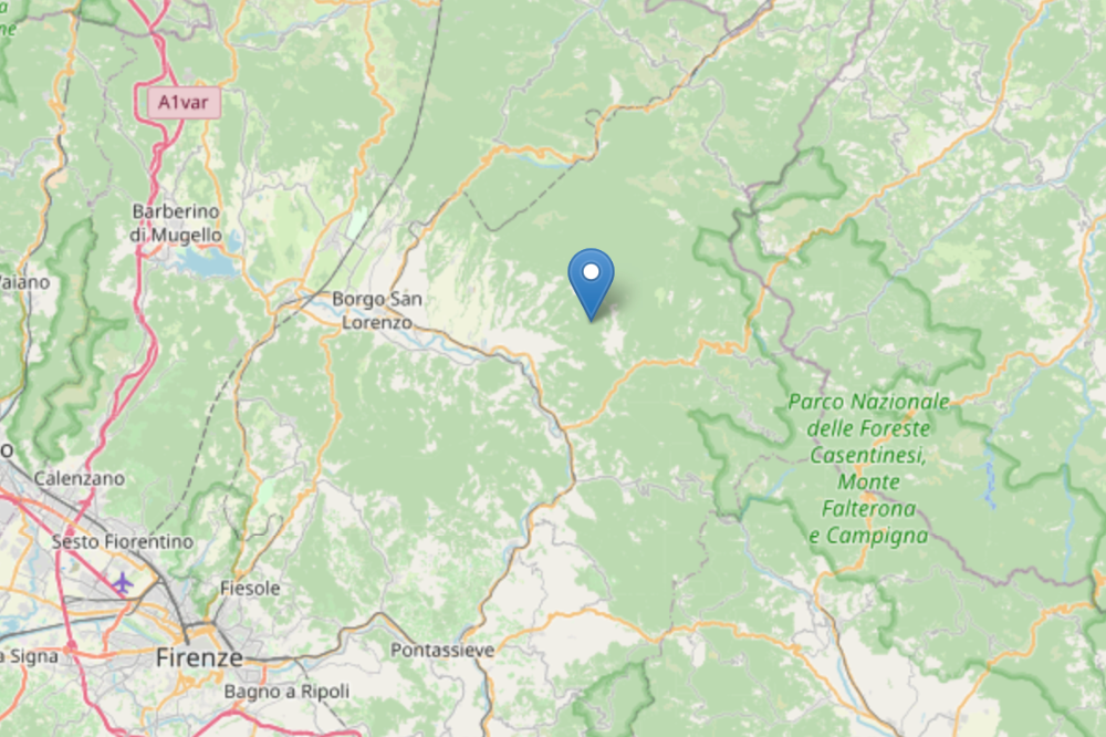 Terremoto: scossa di magnitudo 2.8 a Dicomano