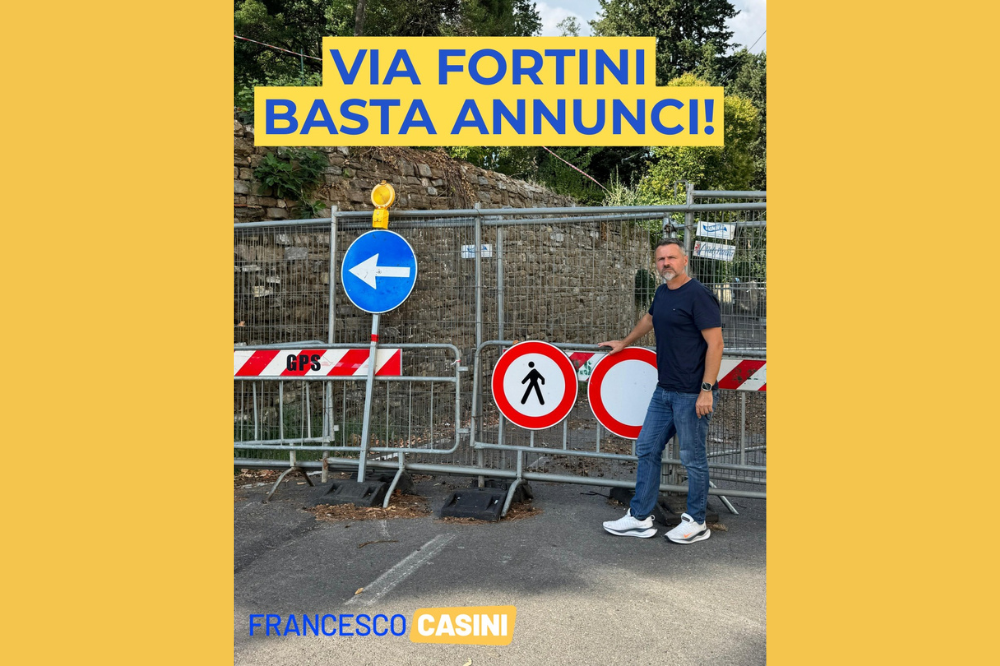 Via Benedetto Fortini, Casini (IV): “Annuncite cronica”