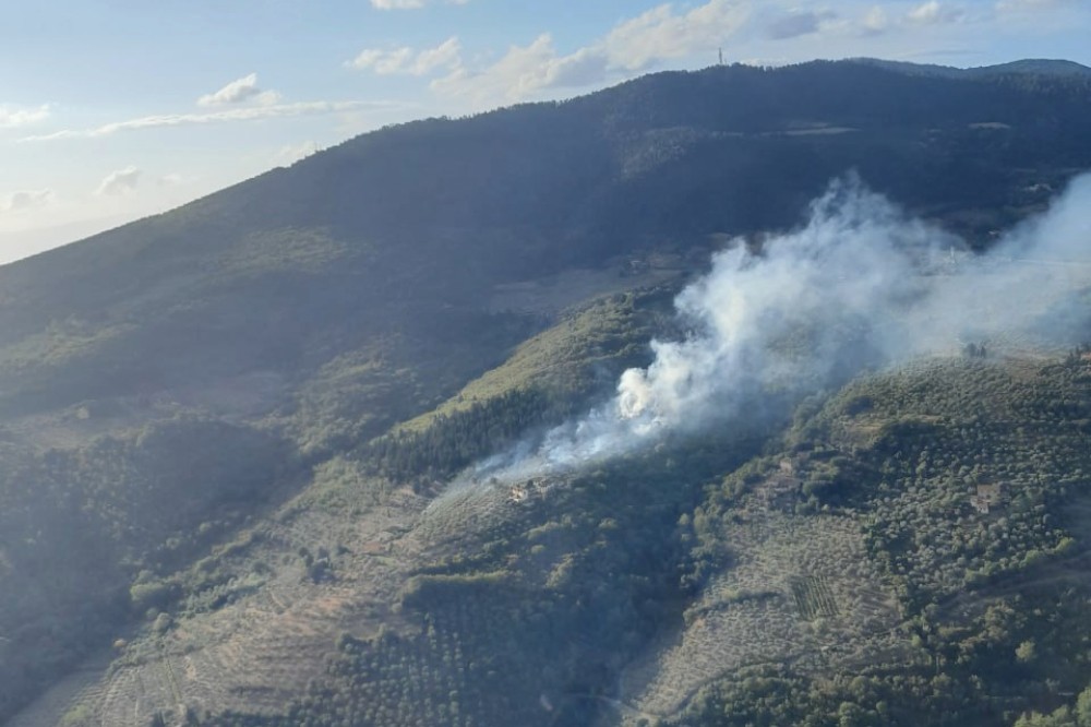 Fiamme sulle colline di Careggi, incendio domato a Cercina