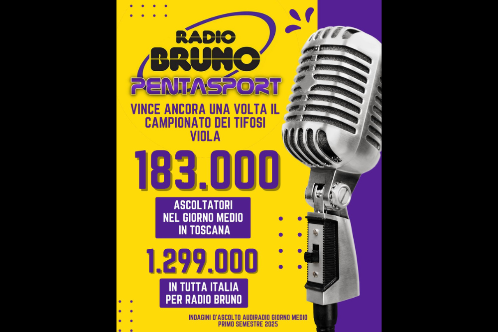 Ascolti da record per Radio Bruno in Toscana