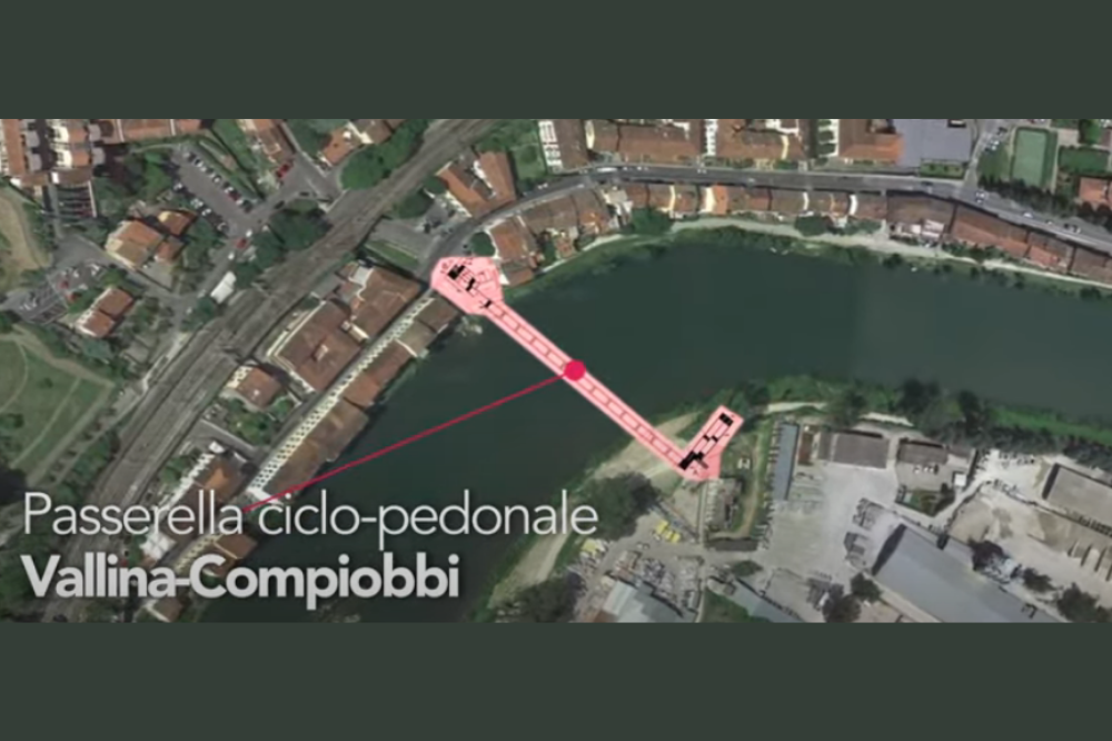 Via ai lavori programmati per il completamento della passerella Compiobbi-Vallina