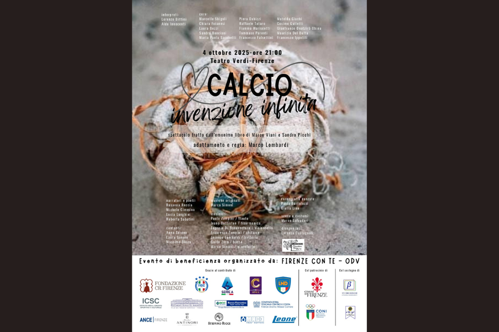 Al Verdi sbarca l’adattamento teatrale del libro “Calcio Invenzione Infinita”