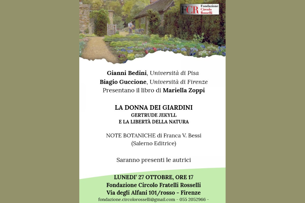 Il focus su parchi e giardini e sulla figura di Gertrude Jekyll nel libro di Mariella Zoppi