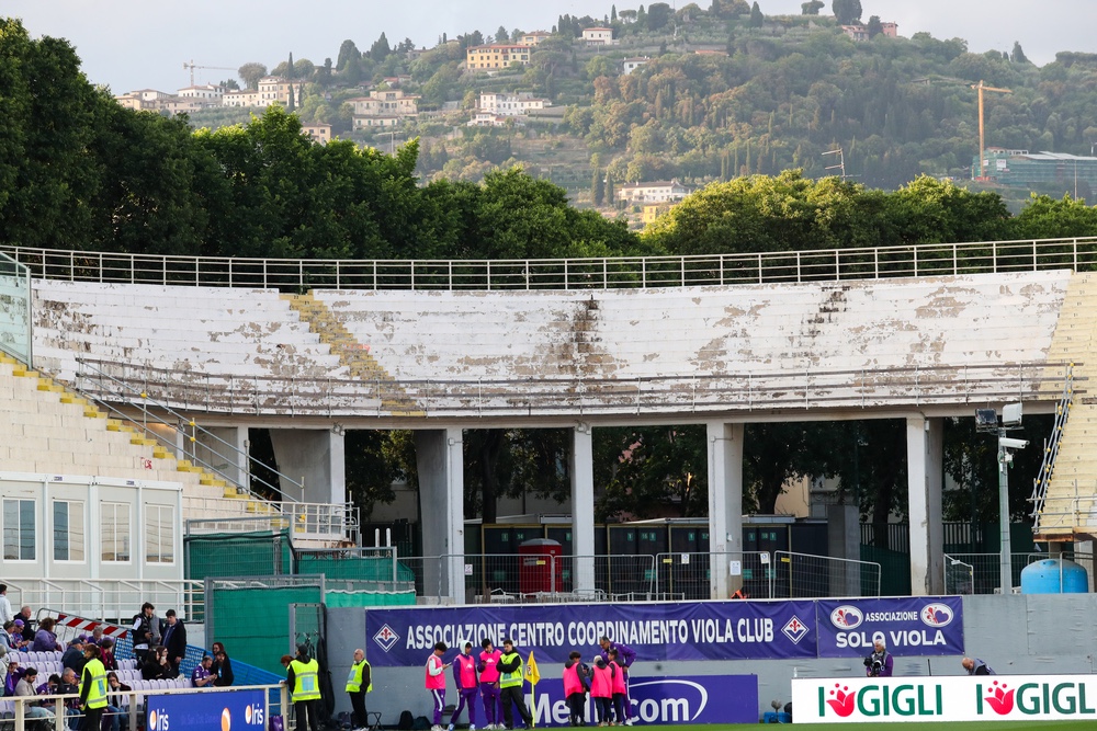 Arrivate le prime travi prefabbricate per la nuova Curva Fiesole
