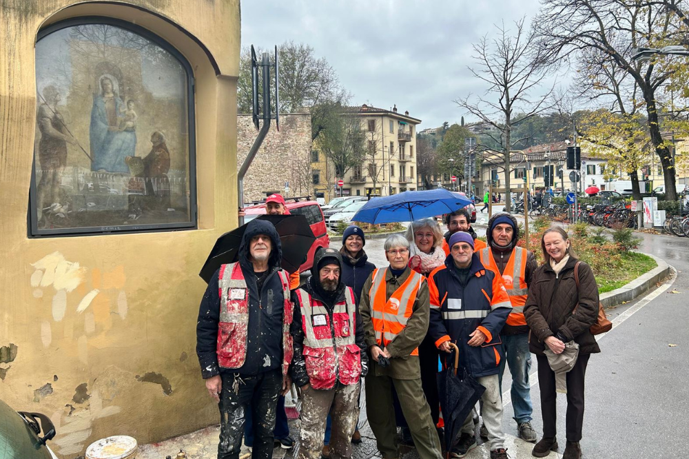 Friends of Florence e Fondazione Angeli del Bello insieme per la manutenzione del tabernacolo di Piazza Tasso