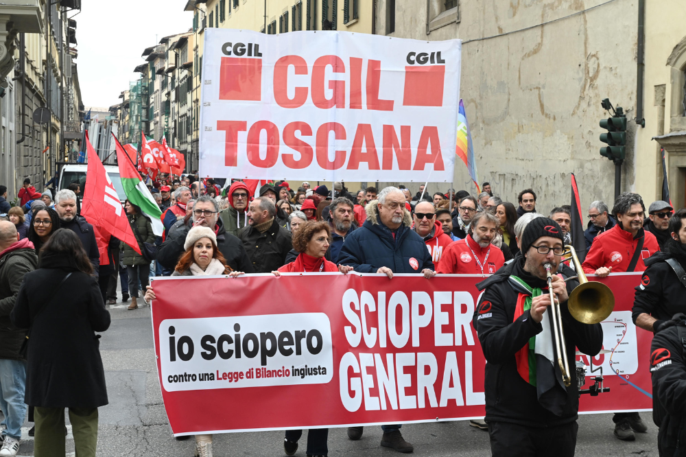 Alta adesione allo sciopero generale della Cgil nel fiorentino