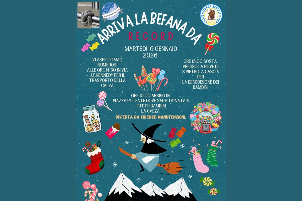 La Befana porta la Calza, assieme a Firenze Manutenzioni