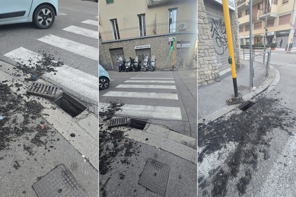 Caditoia sradicata in via Bellini
