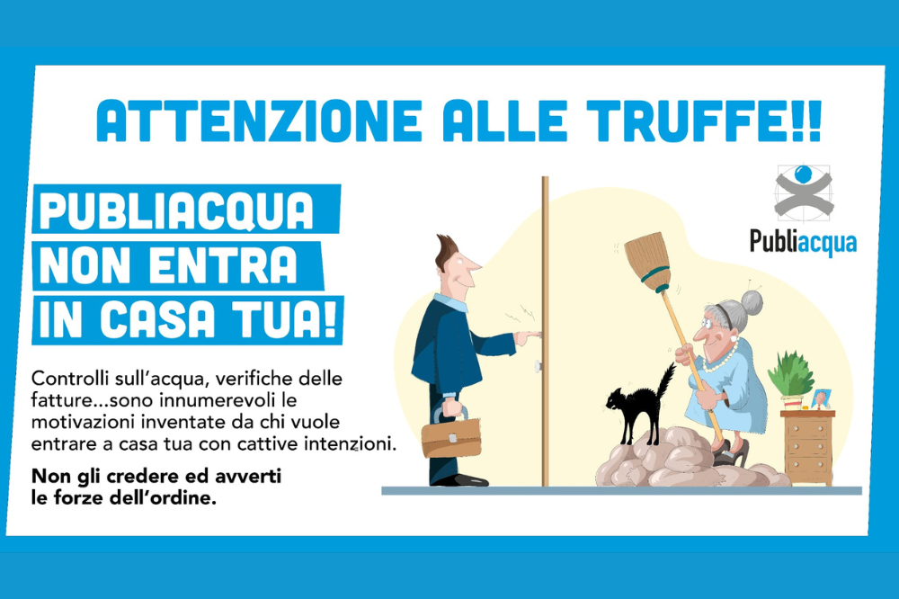 Publiacqua e la campagna in collaborazione con la Polizia per le truffe