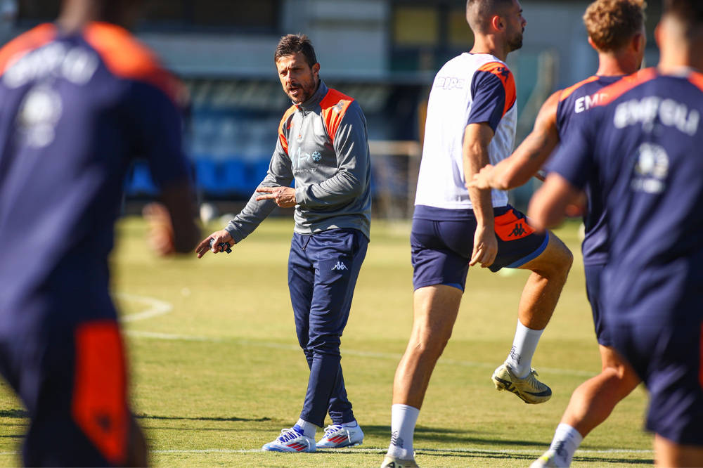 L'Empoli già in campo in vista del Modena