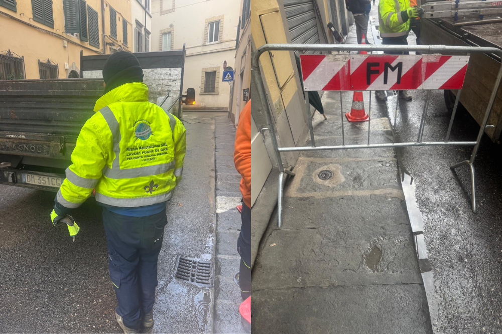 Via Fiesolana chiusa al traffico per una fuga di gas