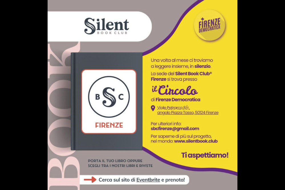 Il circolo di Firenze Democratica ospita il “Silent Book Club”:  la lettura silenziosa come forma di comunità