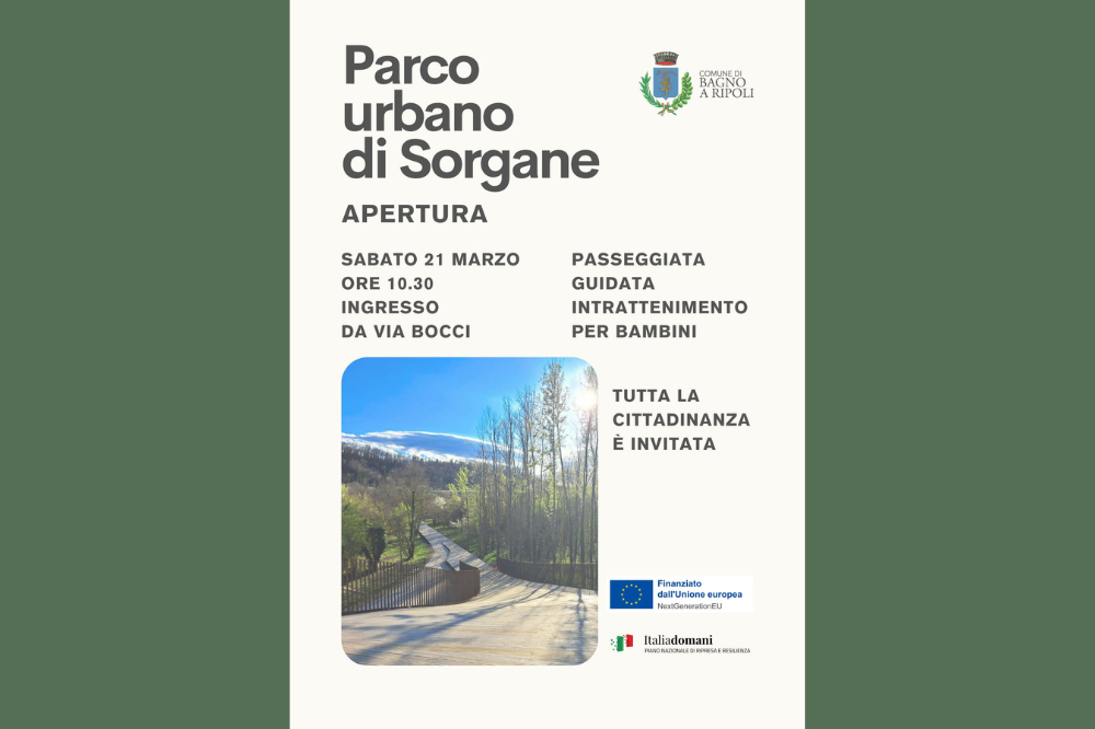 Parco urbano di Sorgane, inaugurazione del nuovo polmone verde di Bagno a Ripoli