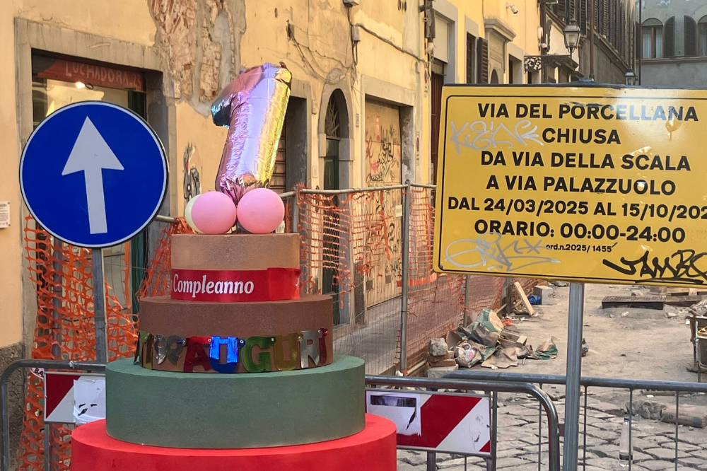 Via del Porcellana, residenti 'festeggiano' il primo compleanno del cantiere