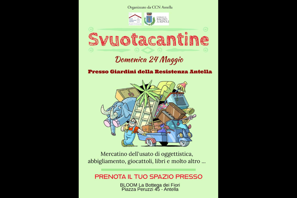 Svuotacantine, il 24/5 all'Antella 