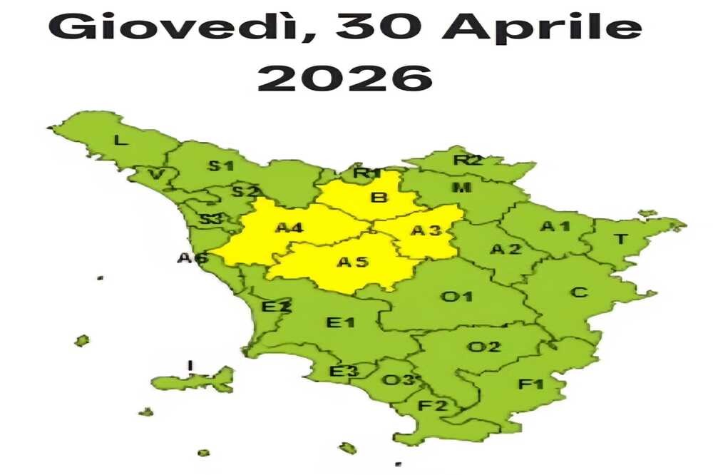 Maltempo, in Toscana scatta il codice giallo per vento