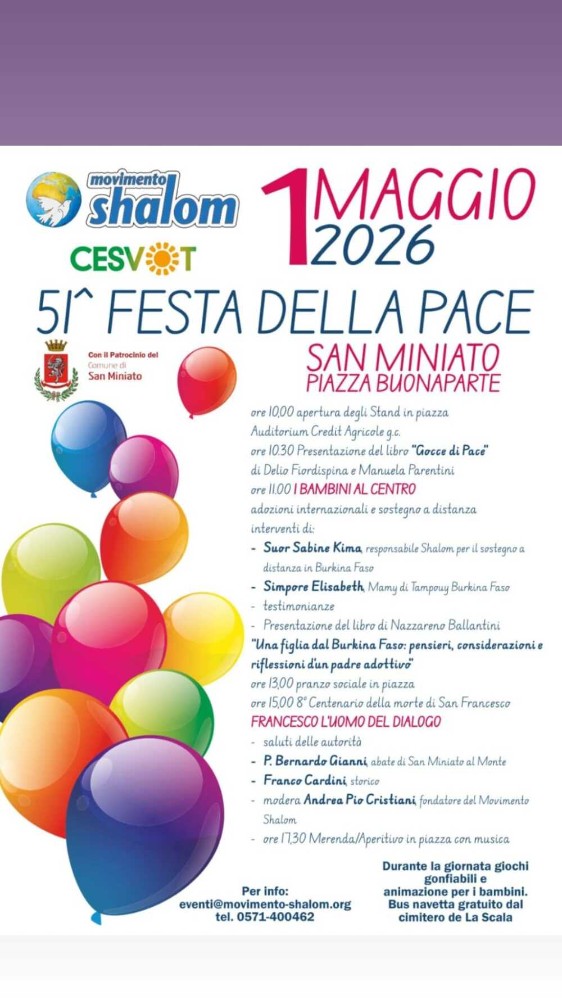 San Miniato celebra la 51ª Festa della Pace