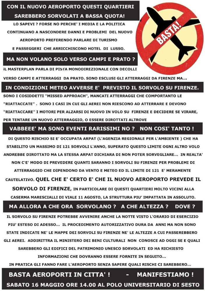 Nuovo aeroporto di Firenze: tra proteste e polemiche sui sorvoli