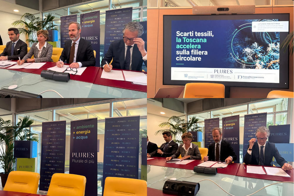 Scarti tessili, la Toscana accelera sulla filiera circolare: accordo tra industria e distribuzione per il nuovo hub di Prato