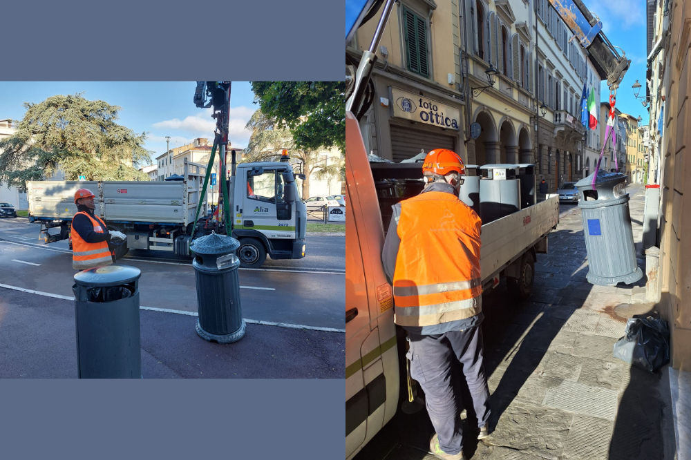 Empoli, cambia la mappa dei cestini in centro. Nuova distribuzione e maggiore capacità