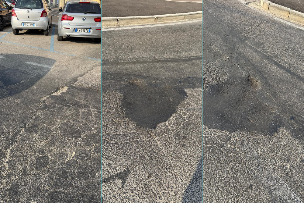 Era già tutto previsto: le buche coperte male... 