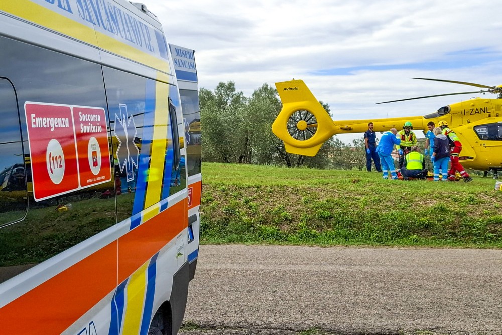 Incidente in moto lungo viabilità interna autodromo del Mugello