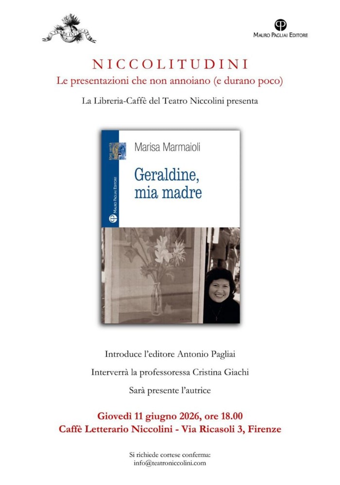 “Geraldine, mia madre”: al Caffè Letterario Niccolini il racconto di una vita tra memoria, affetti e identità