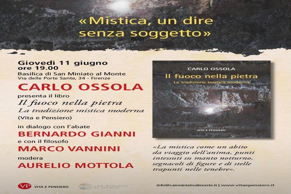 «Mistica, un dire senza soggetto»: Carlo Ossola presenta il suo nuovo libro a San Miniato al Monte