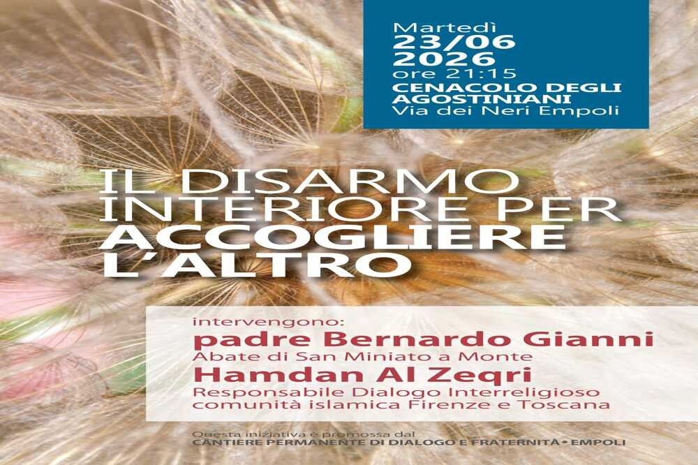 Empoli, dialogo e spiritualità: stasera l'incontro sul 