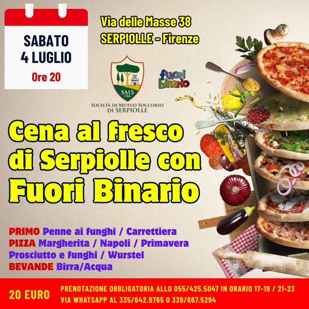 Serata al fresco alla Casa del Popolo di Serpiolle
