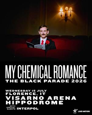 MY CHEMICAL ROMANCE, mer 15/7 VISARNO ARENA – FIRENZE