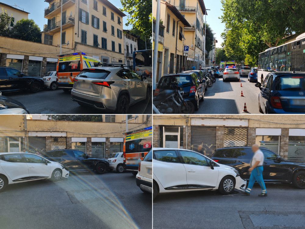 ESCLUSIVA FED - Incidente in viale Volta: carambola tra quattro auto, coinvolto un anziano