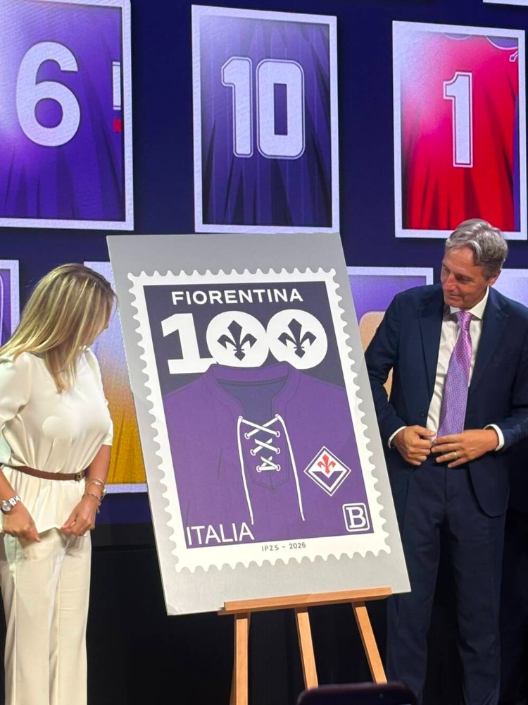 Centenario Fiorentina, al Viola Park il primo annullo del francobollo celebrativo